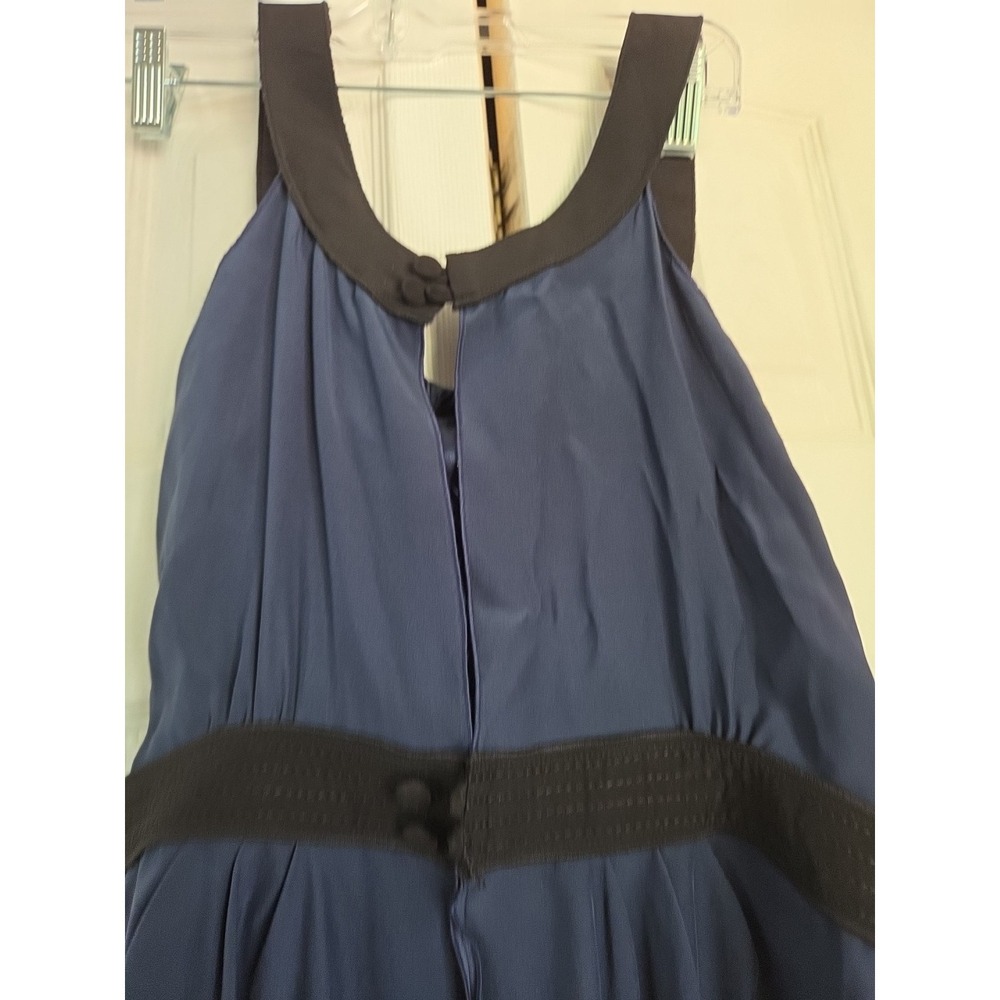 Jenni Kayne Silk Dress Navy Fairy Goth Babydoll Y2K Size 4 - Picture 3 of 8